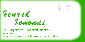 henrik komondi business card